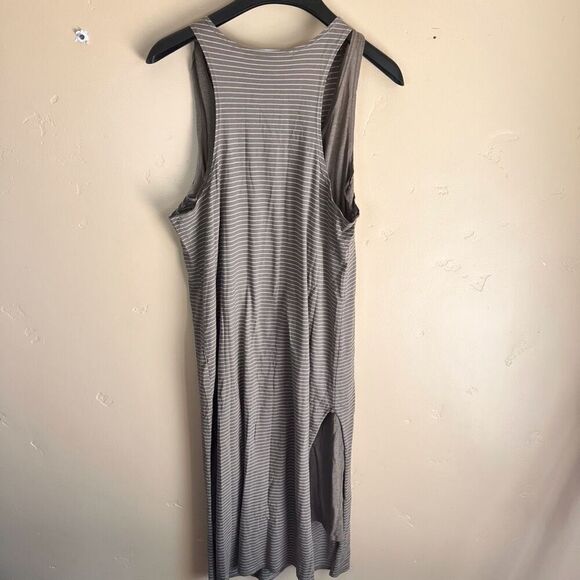 Michael Stars Womens Midi Side Slit Striped Tank Dress Size Small - Picture 4 of 7